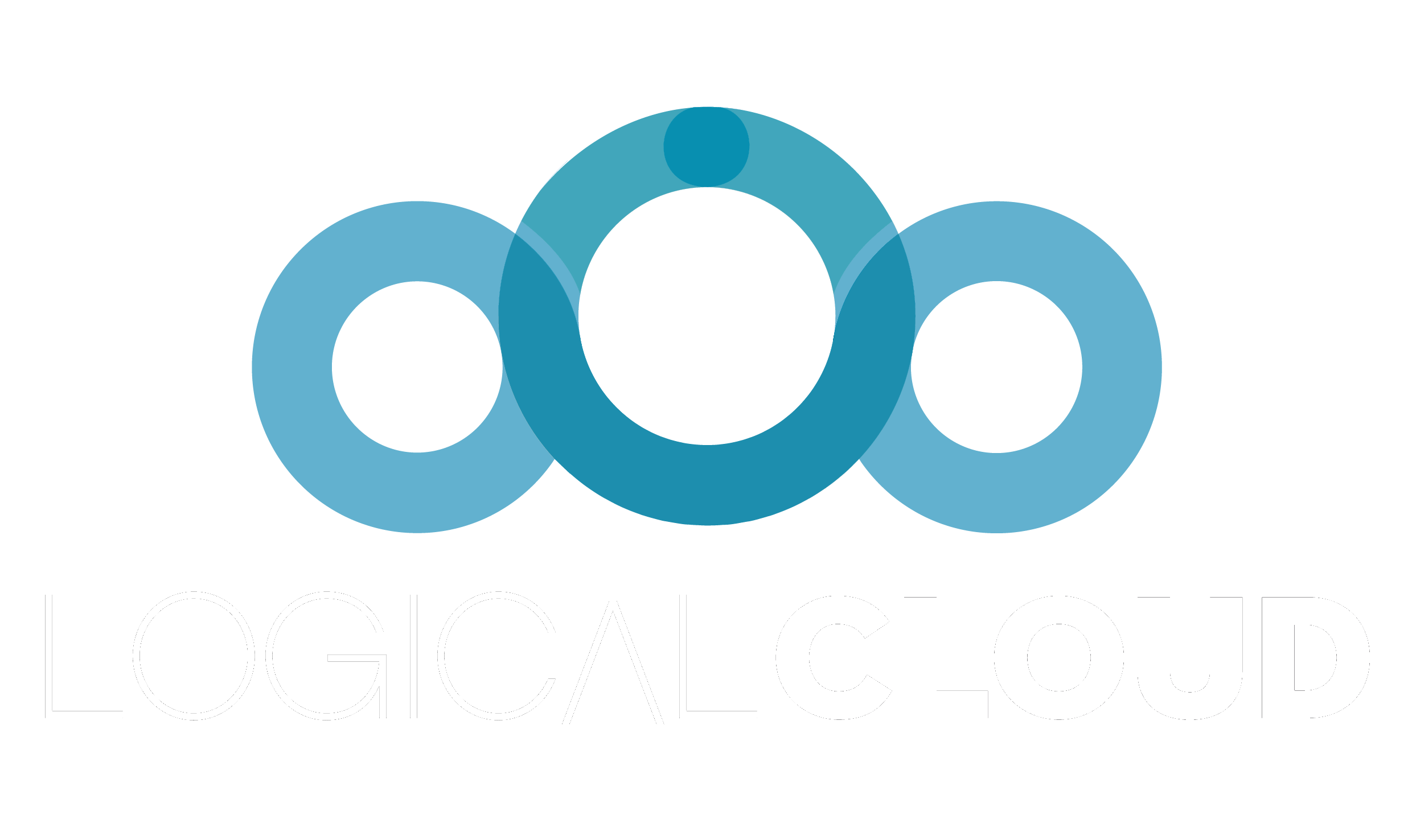 Logo logical cloud letras blanco